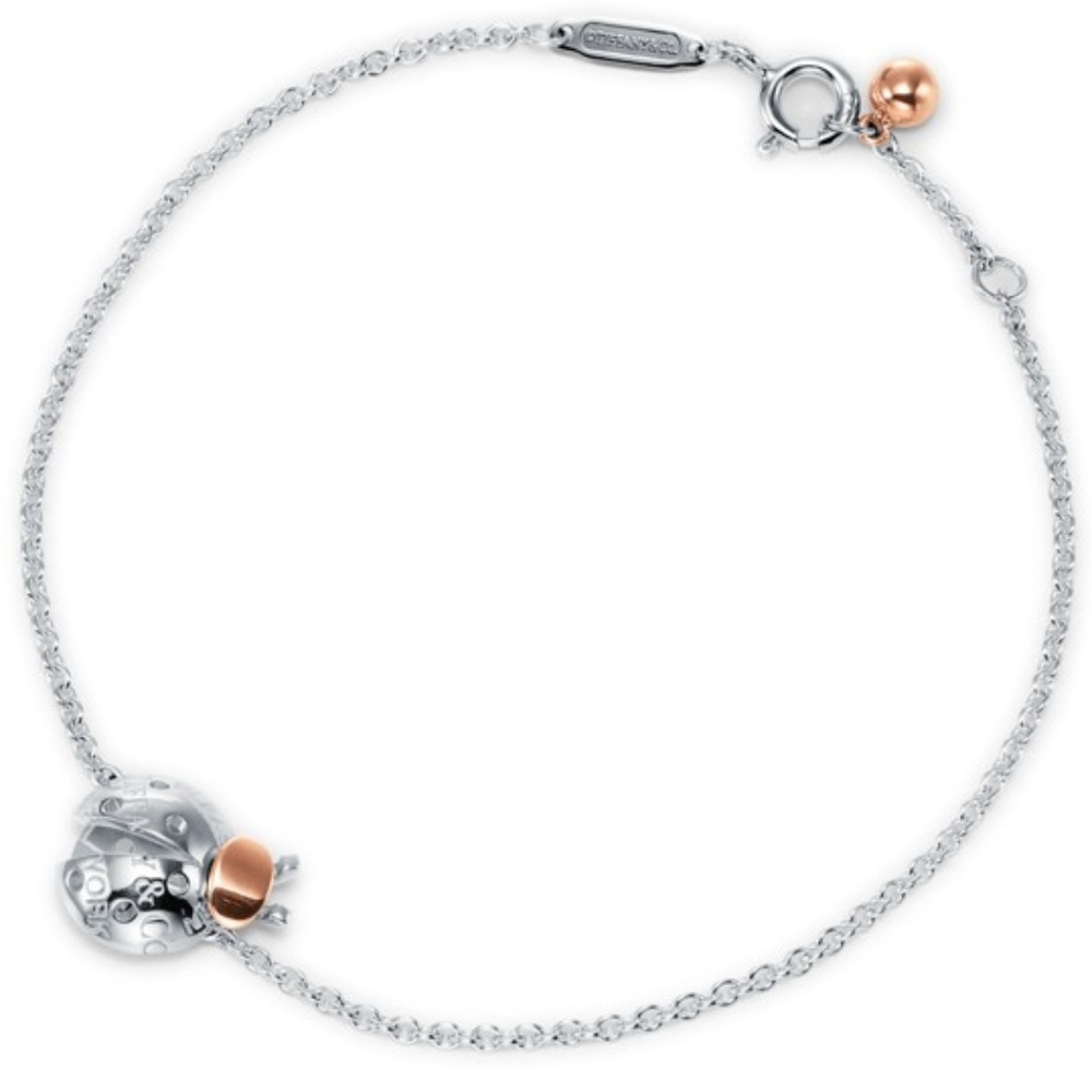 Ladybug Chain Bracelet in Sterling Silver and 18k